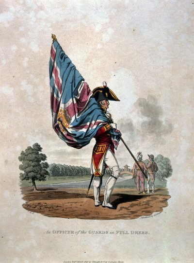 Un oficial de la Guardia en uniforme completo, de 